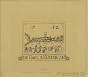 214270 Afbeelding van de gevelsteen De Hael van Waterland in de gevel van de aanbouw van het huis Nieuwegracht 13 te Utrecht.